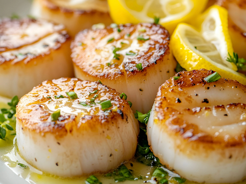 Seared Lemon Garlic Butter Scallops