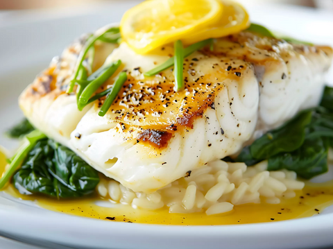 Seared Sablefish with Lemon Risotto